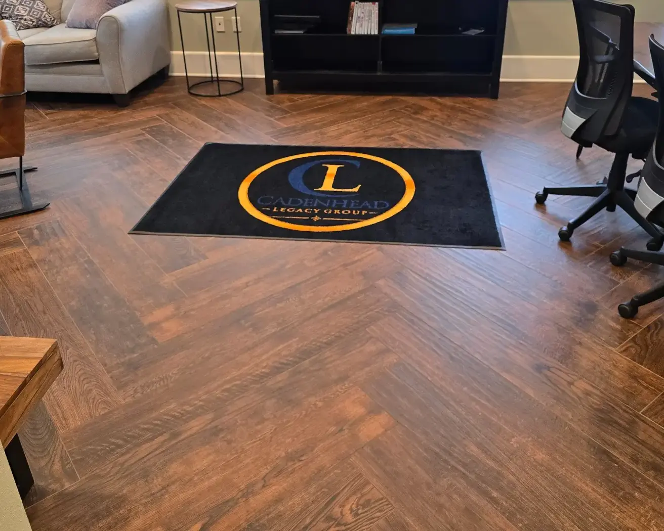 Cadenhead Legacy Group branded workspace inside Cadenhead Legacy Center